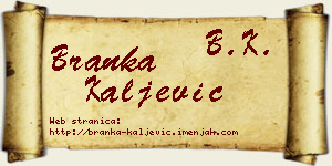 Branka Kaljević vizit kartica